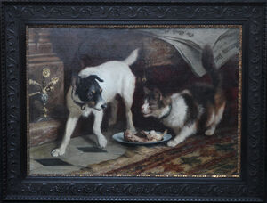 carl suhrlandt -cat dog - richard taylor fine art -richard taylor fine art