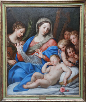 Giuseppi Chiari - Old Master Madonna and Child -  Richard Taylor Fine Art