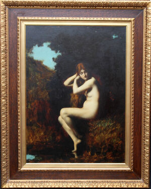 jacques henner - french nude -richard taylor fine art - framed