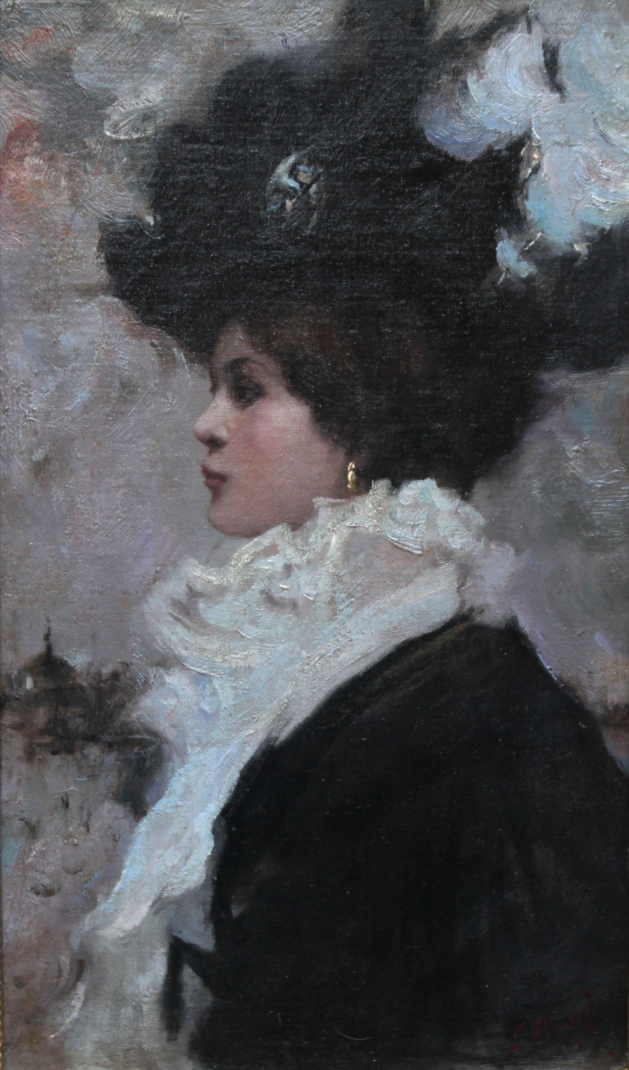 Georges Picard French Impressionist Portrait Of A Lady Richard Taylor Fine Art