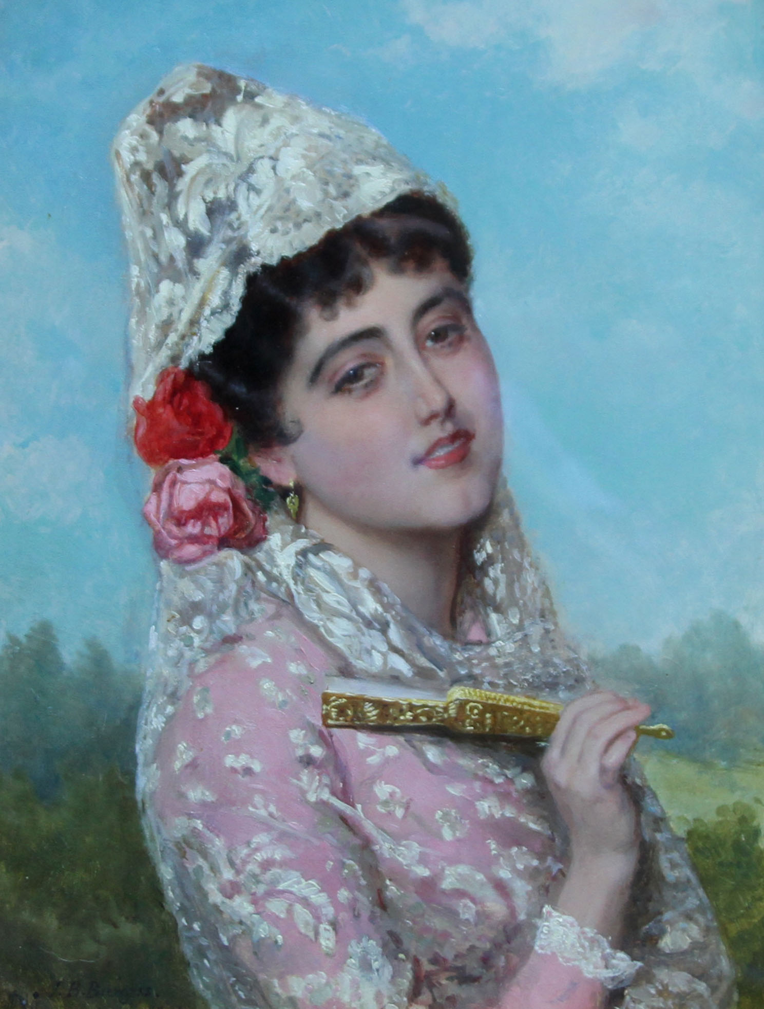 John Bagnold Burgess - A Spanish Beauty - Richard Taylor Fine Art