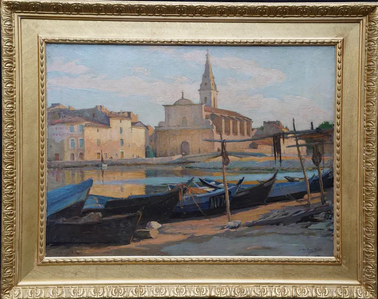 Canal Landscape France by Joseph Milner Kite at Richard Taylor Fine Art