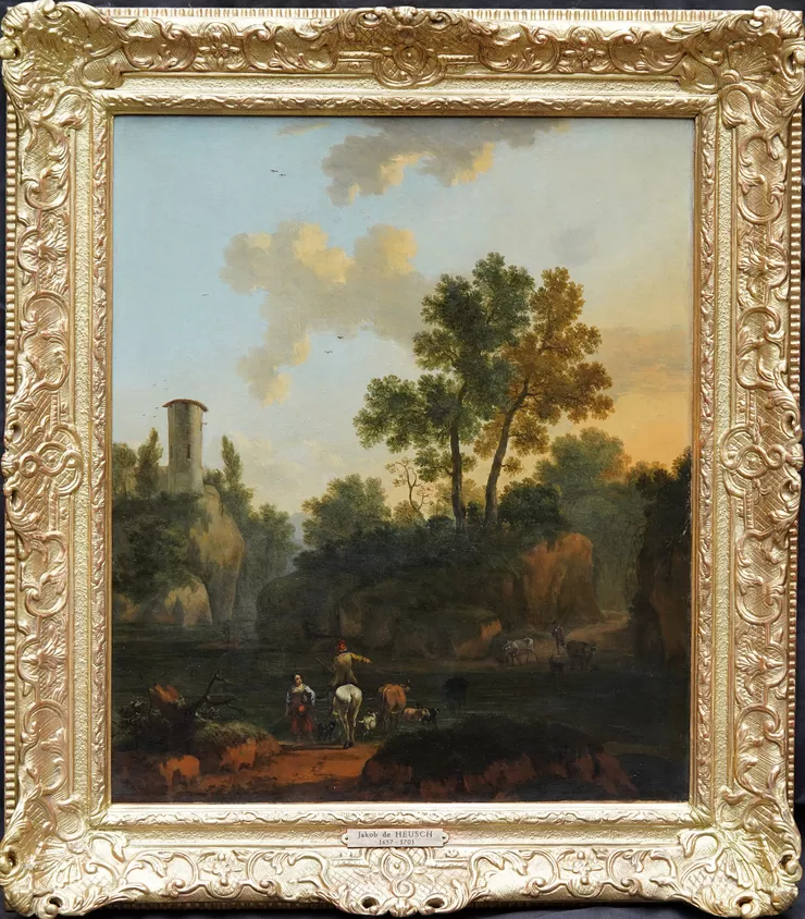 Dutch Figurative Landscape by Abraham Begeyn at Richard Taylor Fine Art