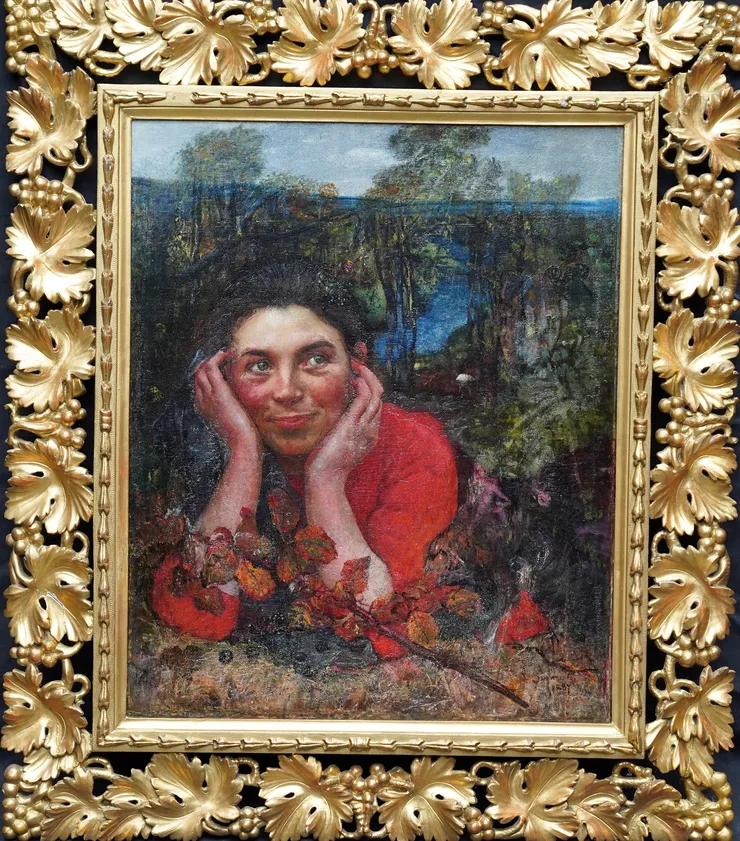 British  Woodland Maiden by Annie Swynnerton at Richard Taylor Fine Art