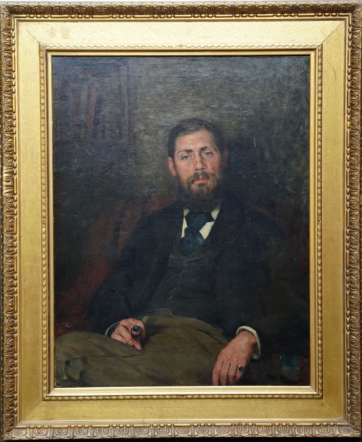 Victorian Male Portrait by Dewey Bates at Richard Taylor Fine Art