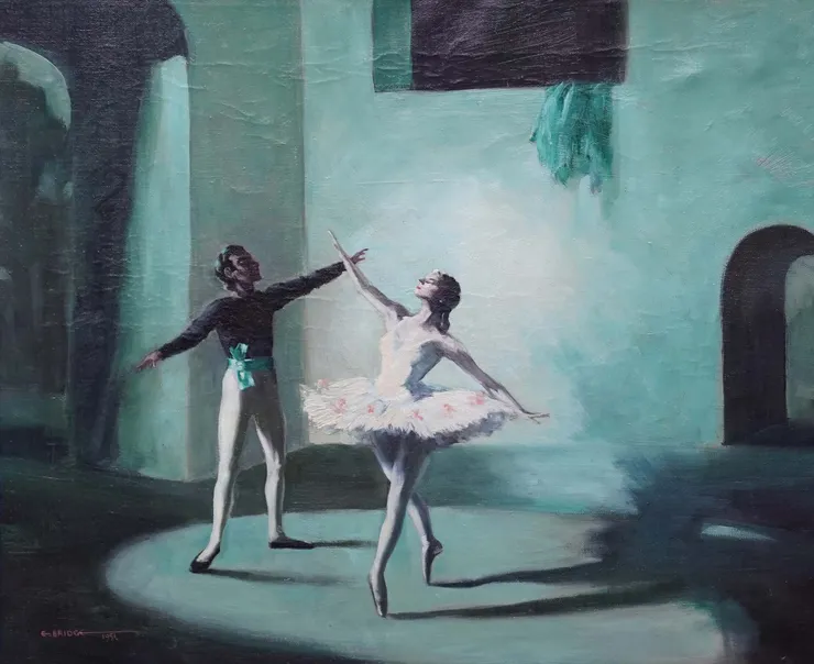 British 1950's Ballet Dance Art by Elizabeth Bridge Richard Taylor Fine Art