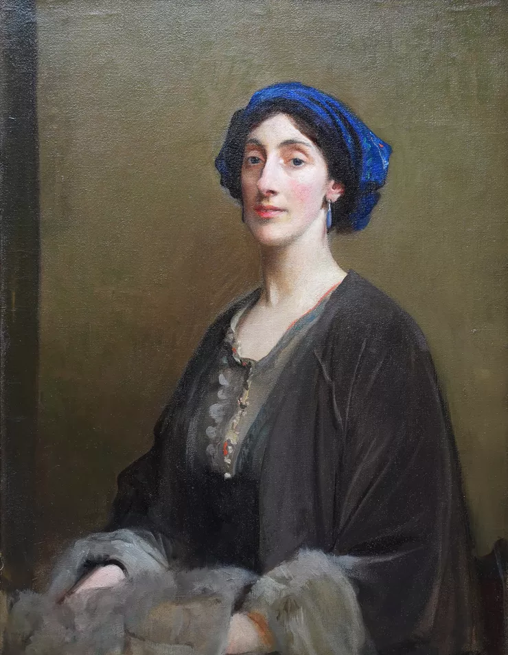 British Edwardian Portrait of Lillian Gardiner by George Spencer Watson at Richard Taylor Fine Art