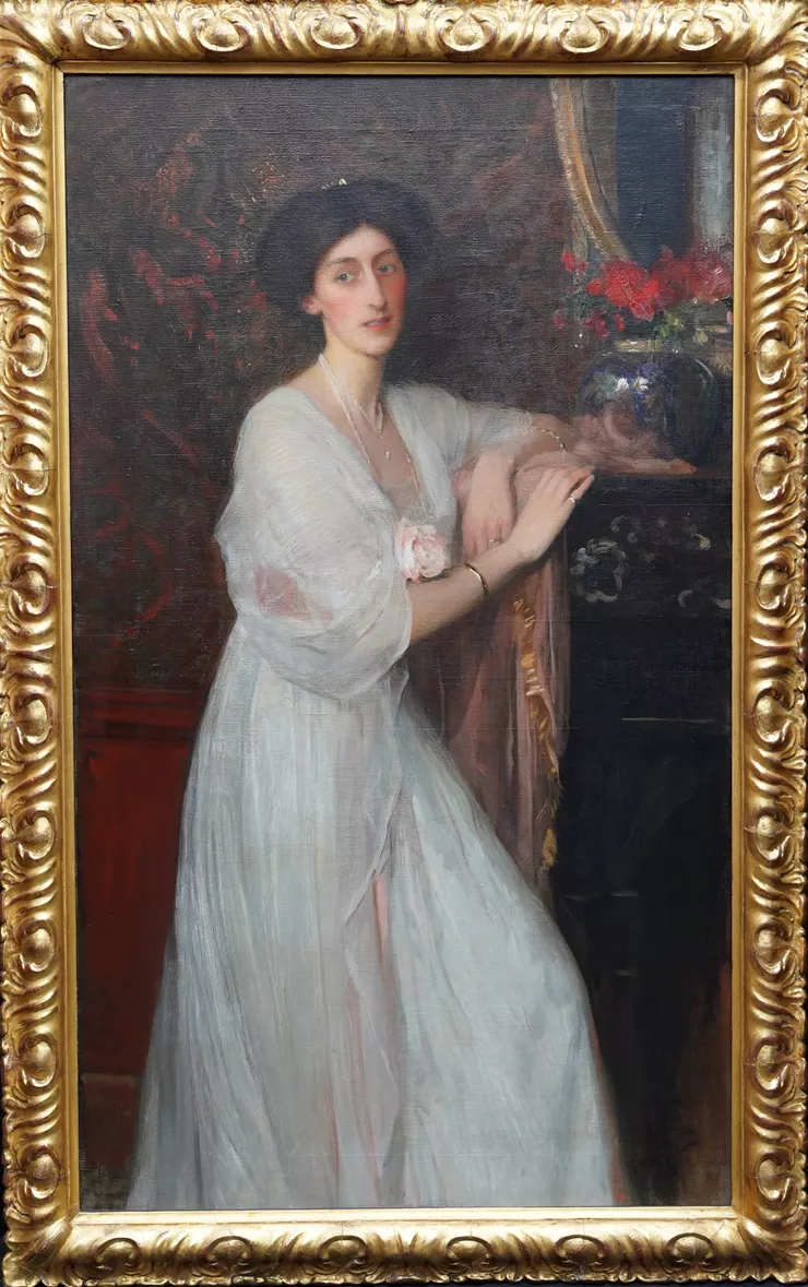 British Portrait of Mrs William Tisdall by George Spencer Watson at Richard Taylor Fine Art
