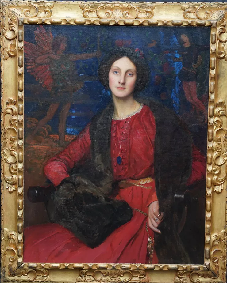British Portrait of Hilda, the Artist's Wife by George Spencer Watson at Richard Taylor Fine Art