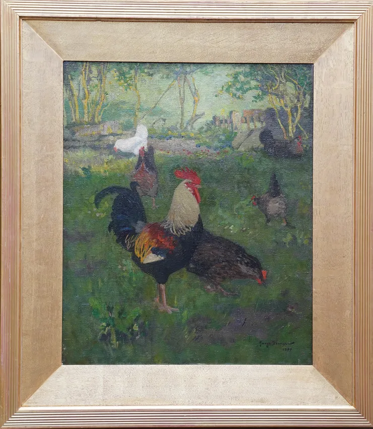 George Thompson - Victorian Chickens -   Richard Taylor Fine Art