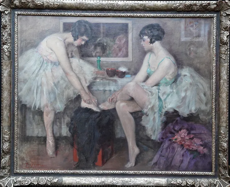 Ballet Dancers by French artist Henri Moreau at Richard Taylor Fine Art