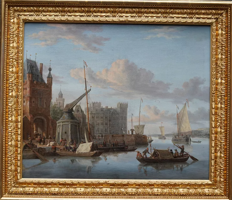 Dutch Amsterdam Harbour by Jacobus Storck at Richard Taylor Fine Art