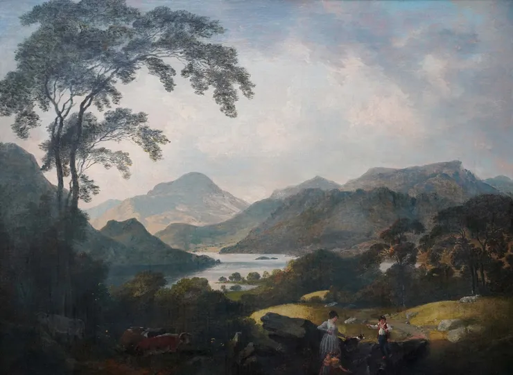 British Old Master Ullswater Landscape by Julius Caesar Ibbetson Richard Taylor Fine Art