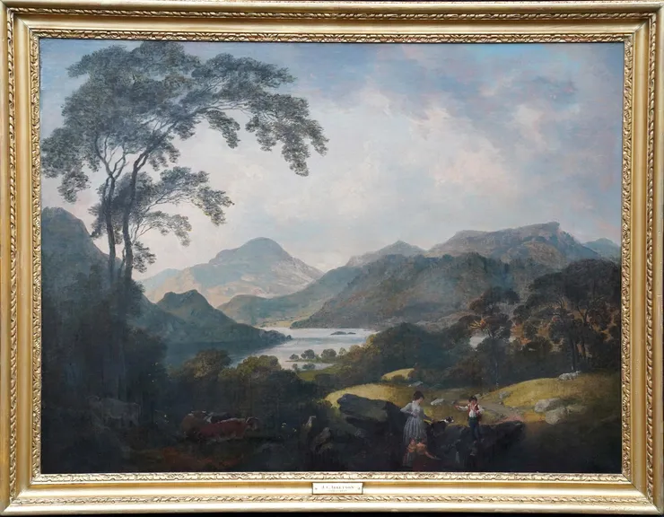 British Landscape of Ullswater by Julius Caesar Ibbetson at Richard Taylor Fine Art