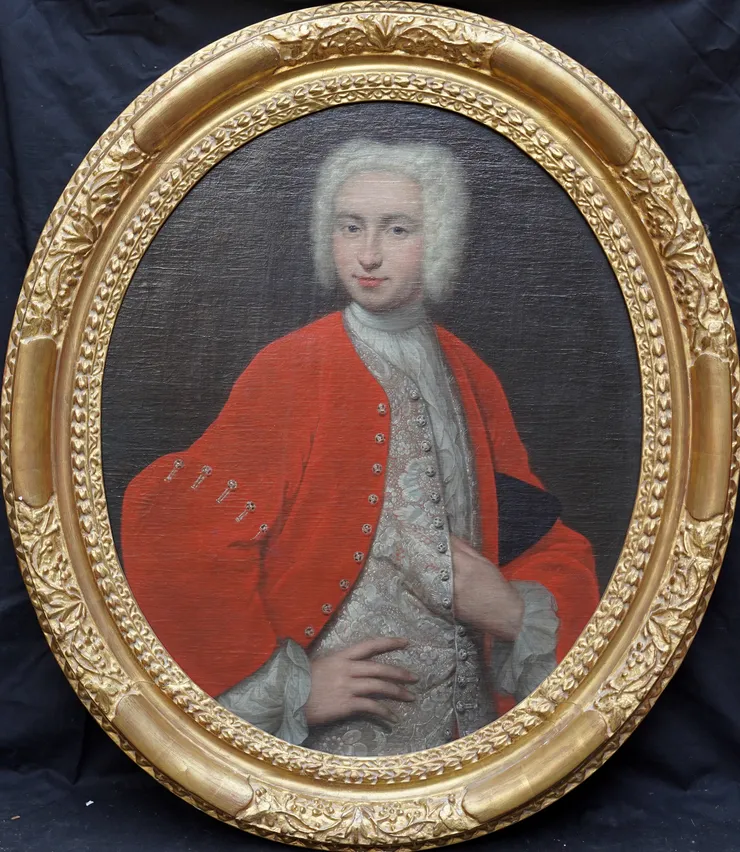 French Oval Portrait by Nicholas Largilliere at Richard Taylor Fine Art