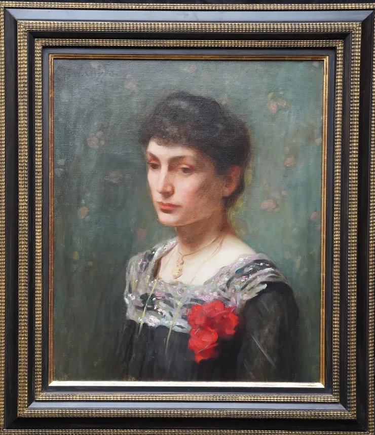 British Portrait of a Lady by Percy William Gibbs at Richard Taylor Fine Art