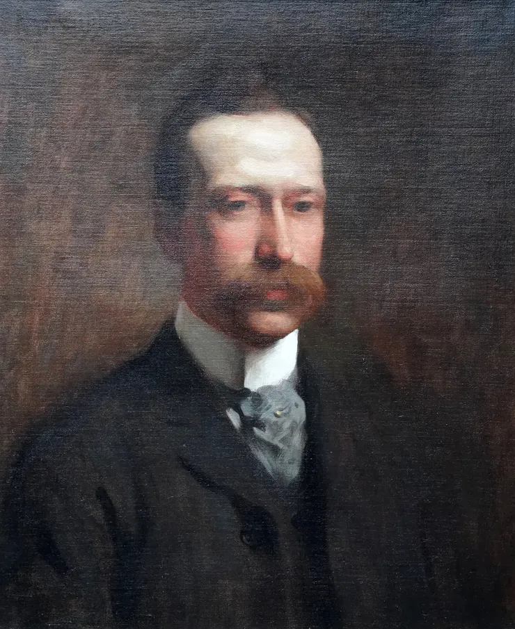 British Edwardian Male Portrait by Percy William Gibbs Richard Taylor Fine Art