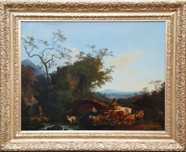 British Pastoral Landscape by Philip James Loutherbourg at Richard Taylor Fine Art