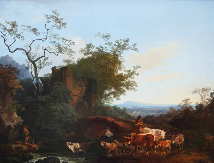 British Old Master Pastoral Landscape by Philip James Loutherbourg Richard Taylor Fine Art