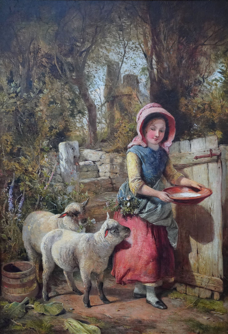 British Victorian Shepherdess Thomas Falcon Marshall Richard Taylor Fine Art