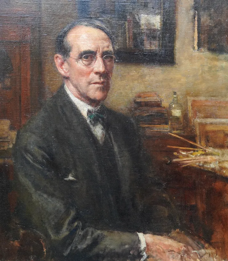 British Self Portrait by Walter Westley Russell at Richard Taylor Fine Art