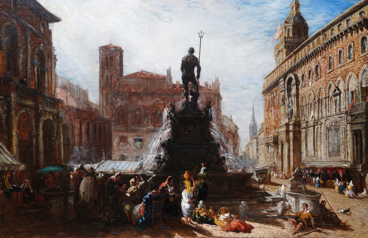 Victorian Bologna Italy by William Parrott at Richard Taylor Fine Art