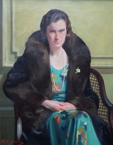 Portrait of a Lady in Green Dress