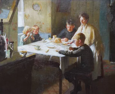 Cornish Family in an Interior