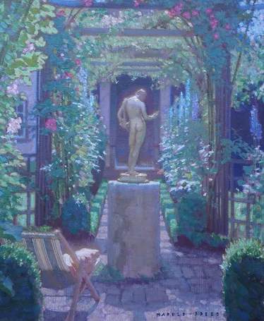 Garden with Classical Statue