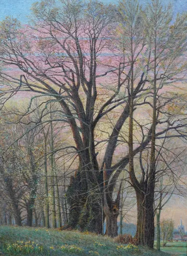 Spring Landscape at Dusk