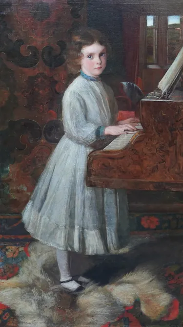 Portrait of a Girl Playing Piano