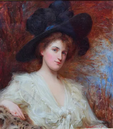 Portrait of a Lady in Black Hat