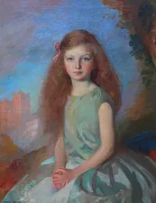 British 1920's Art Deco Portrait by Charles Buchel at Richard Taylor Fine Art