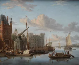 Dutch Golden Age Harbour by Jacobus Storck Richard Taylor Fine Art