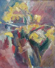 British 1940's Abstract Flowers by Miles Peter Richmond at Richard Taylor Fine Art