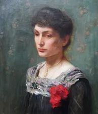 British Edwardian Female Portrait by Percy William Gibbs Richard Taylor Fine Art